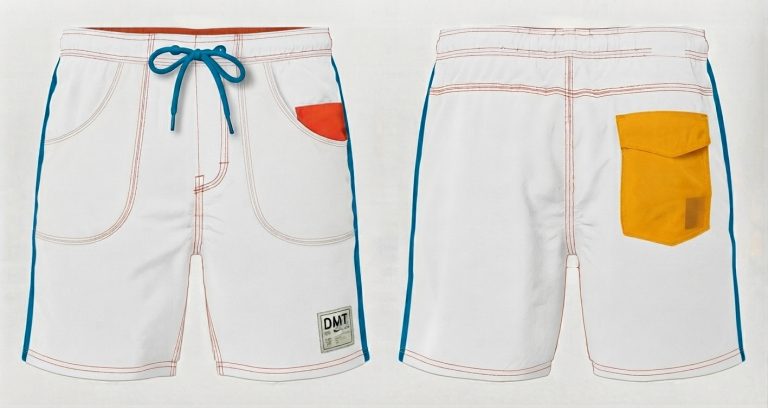 Surf Shorts product photo — White, second angle