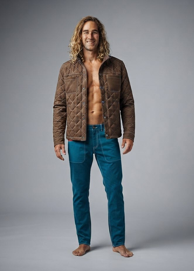 The Nomad Jeans product photo — Teal, lifestyle