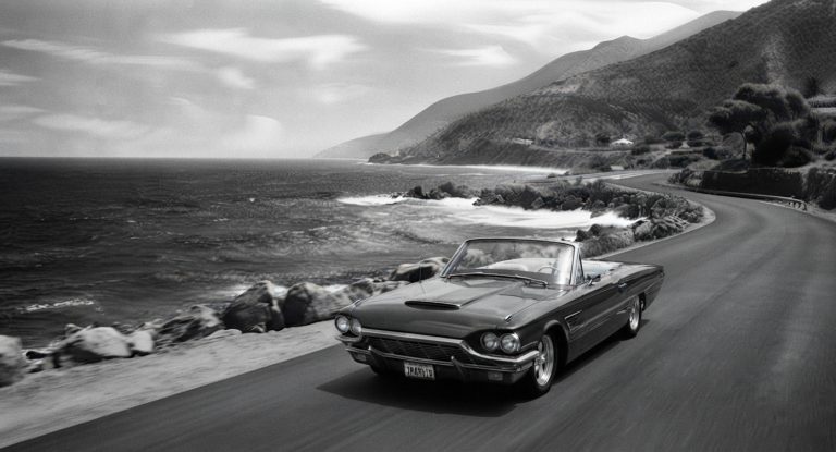 Classic Thunderbird car, styling reference