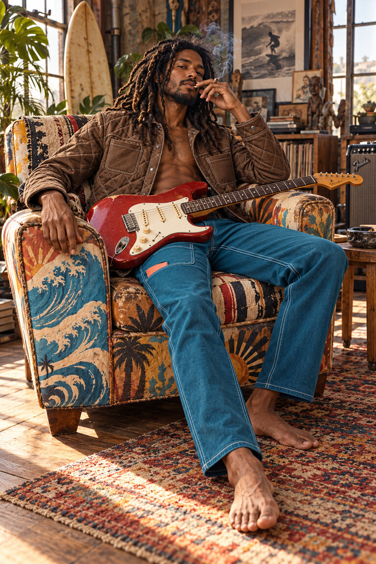 Reggae man, studio moodboard reference