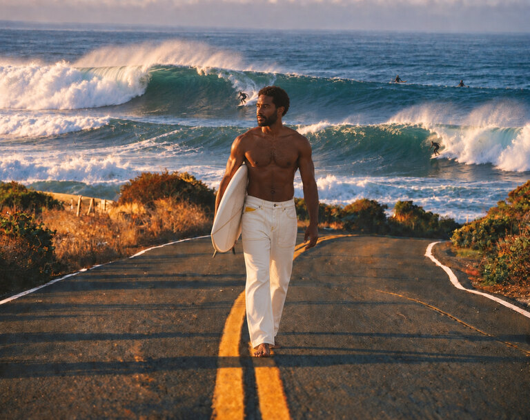 The Nomad Jeans product photo — White, lifestyle